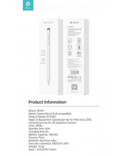 Devia SIT2205 Screen pencil for iPad / iPad Pro / iPad Air / Mini (since 2018 ) and all capacitive screens