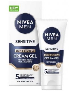 Nivea Jautriai odai & Stubble Kremas Gel - Kremas gelis jautriai odai ir ražienoms - 50 ml