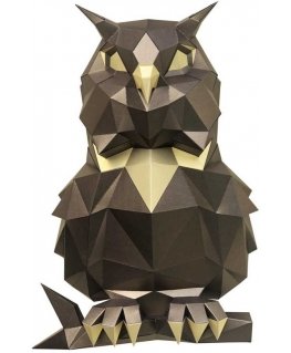 Beldizart Wizardi 3D Papercraft Kit Owl in Bronze PP-1SOV-2BG
