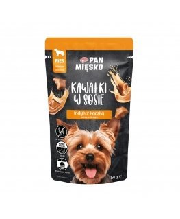 PANAS GAĻAS Gabali mērcē Tītars ar pīli (pieaugušajiem) - Slapjā suņu barība - 150g