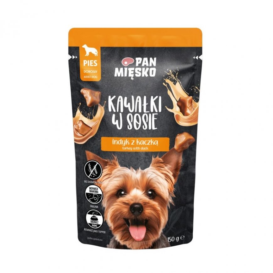 PANAS GAĻAS Gabali mērcē Tītars ar pīli (pieaugušajiem) - Slapjā suņu barība - 150g – 2