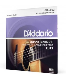 Stygos akustinei gitarai D'Addario EJ13 .011