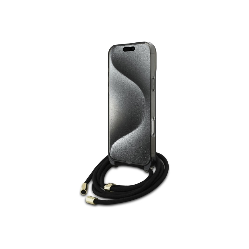 Case Guess GUHMP16XHCTSGNSK iPhone 16 Pro Max 6.9" black/black hardcase Crossbody Cord Script MagSafe – 4