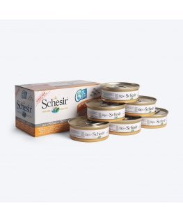 SCHESIR Vistas fileja ar ķirbi buljonā - mitrā kaķu barība - 6x50g