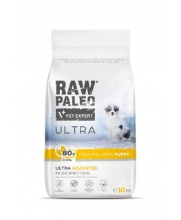 RAW PALEO Ultra Medium&Large Puppy Turkey - kuivtoit kutsikatele - 10 kg