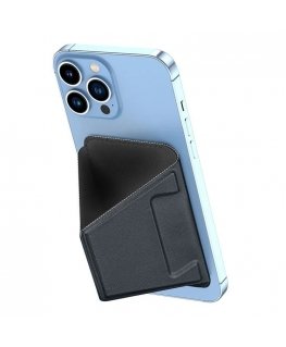 - Magnetic PU Leather Wallet Stand Black