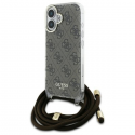 Case Guess GUHCP16SHC4SEW iPhone 16 6.1" brown/brown hardcase Crossbody Cord 4G Print Case Guess GUHCP16SHC4SEW iPhone 16 6.1" brown/brown hardcase Crossbody Cord 4G Print