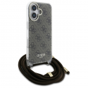 Case Guess GUHCP16SHC4SEW iPhone 16 6.1" brown/brown hardcase Crossbody Cord 4G Print Case Guess GUHCP16SHC4SEW iPhone 16 6.1" brown/brown hardcase Crossbody Cord 4G Print