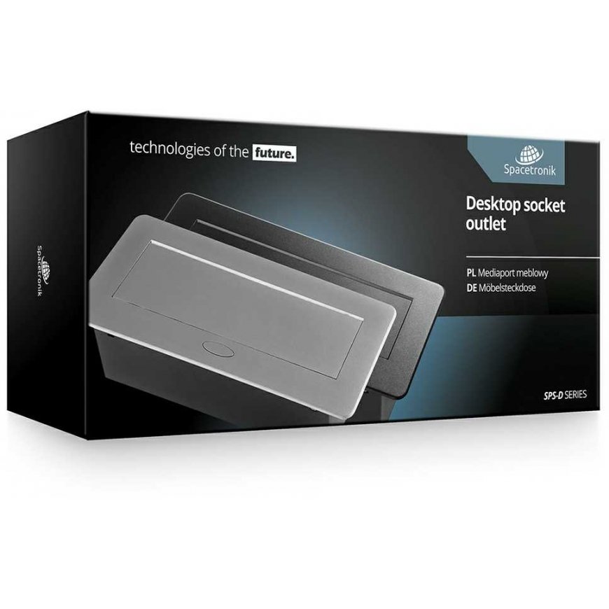 Spacetronik SPS-D33B V2 openable tabletop socket – 3