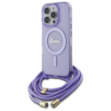 Case Guess GUHMP16XHCTSGNSU iPhone 16 Pro Max 6.9" purple/purple hardcase Crossbody Cord Script MagSafe Case Guess GUHMP16XHCTSGNSU iPhone 16 Pro Max 6.9" purple/purple hardcase Crossbody Cord Script MagSafe