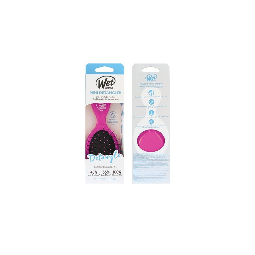 Wet Brush Mini Detangler Hair Brush Pink – 2