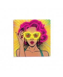 Neon ART LED POWER WOMAN yellow-purple FLA02 Forever Light