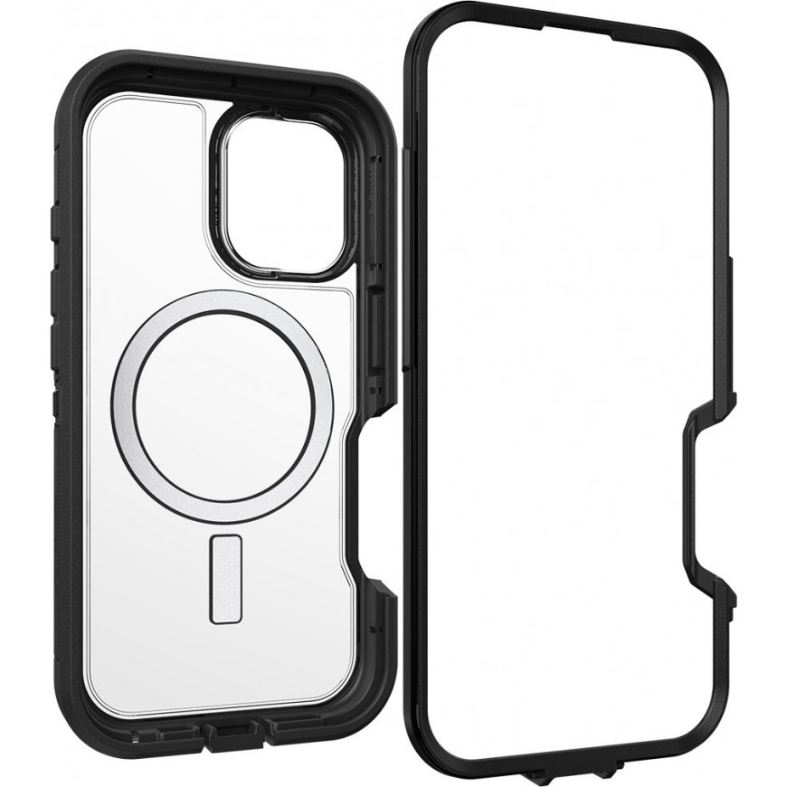 Otterbox Defender XT -suojakuori, iPhone 16, musta / kirkas – 3