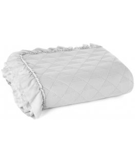 Narzuta Vanesa 200x220 silver with fringe Eurofirany
