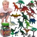 Dinozaurai Figūrėlės Didelės Rinkinys Indelyje + Priedai 40 Vnt 5-13 cm Boley Dinozaurai Figūrėlės Didelės Rinkinys Indelyje + Priedai 40 Vnt 5-13 cm Boley
