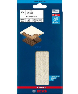 Šlifavimo tinklelis Bosch M480 93x186 mm P80/120/180 10 vnt.