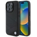 Dėklas BMW BMHCP16X23RCGPK iPhone 16 Pro Max 6.9" juoda/juodas hardcase Sign Leather Crossing Lines Pattern Dėklas BMW BMHCP16X23RCGPK iPhone 16 Pro Max 6.9" juoda/juodas hardcase Sign Leather Crossing Lines Pattern