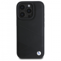 Case BMW BMHCP16X23RCGPK iPhone 16 Pro Max 6.9" black/black hardcase Sign Leather Crossing Lines Pattern