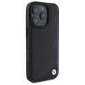 Case BMW BMHCP16X23RCGPK iPhone 16 Pro Max 6.9" black/black hardcase Sign Leather Crossing Lines Pattern