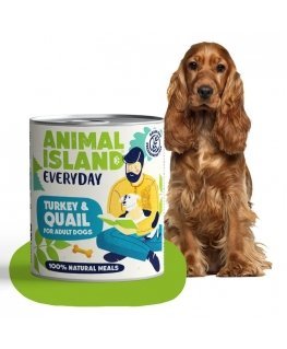 ANIMAL ISLAND Everyday Turkey and quail - wet dog food - 800g