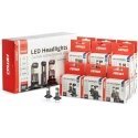 LED car bulbs hybrid series h1 h3 h4 h7 hb3 hb4 6000k canbus 16 sets. amio-04120