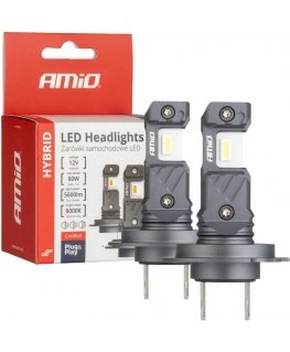 LED car bulbs hybrid series h7 h18 6000k canbus 60w amio-04115