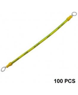 Hismart Grounding cables with connectors for solar modules, copper, 4 mm2, 20 cm, 100 pcs.