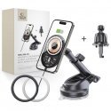 Tech-Protect MM15W-V6 15W Car Charger Holder with MagSafe for Dashboard and Air Vent - Black Tech-Protect MM15W-V6 15W Car Charger Holder with MagSafe for Dashboard and Air Vent - Black