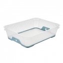 Mini basket A5 with non-slip Jonas 26,5x20x7cm transparent|blue