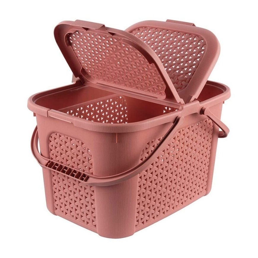 Mini basket A5 with non-slip Jonas 26,5x20x7cm transparent|blue – 2