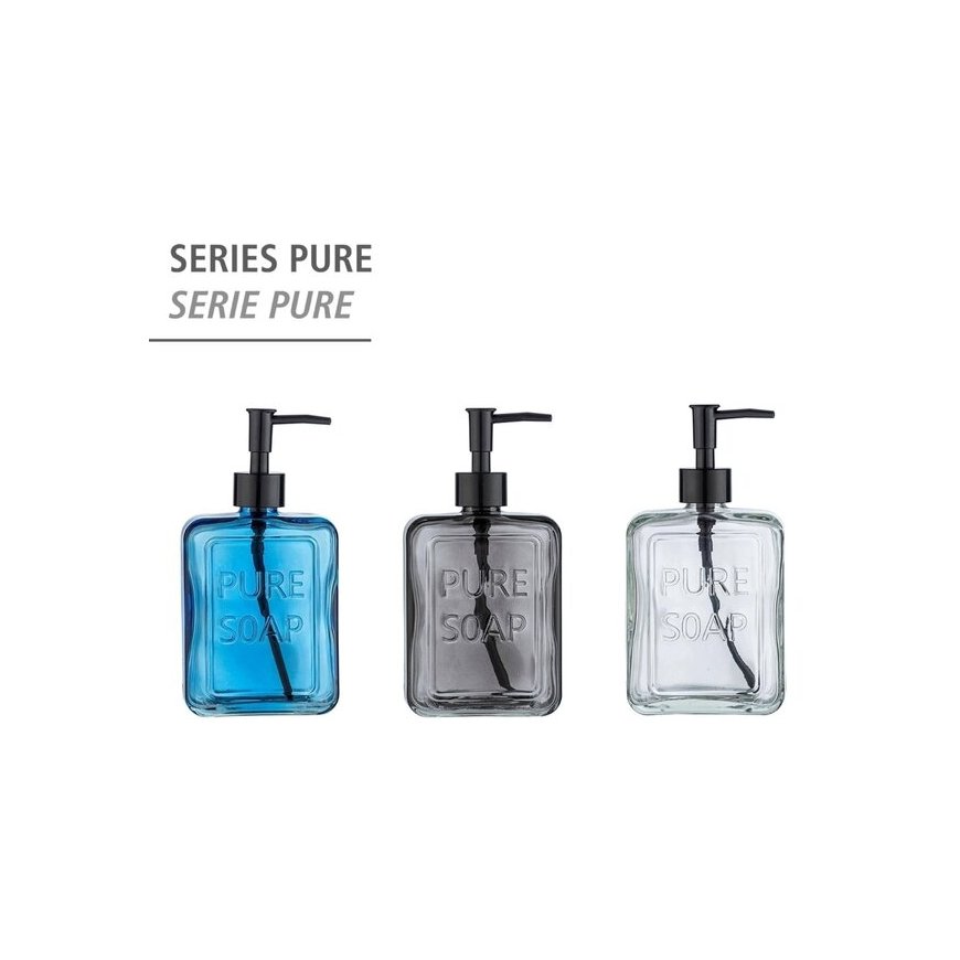 Dozownik do mydła w płynie PURE, przezroczyste szkło, 550 ml, WENKO