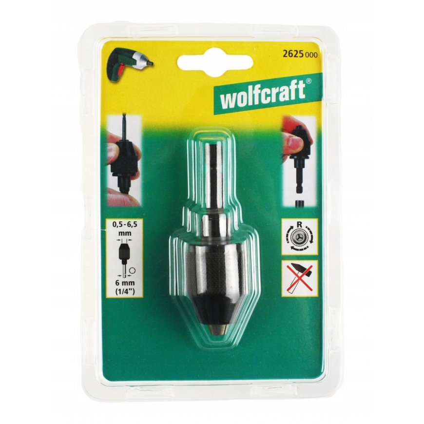 Uchwyt wiertarski szybkomocujący Wolfcraft 0,5-6,5 mm
