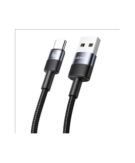 USAMS Kabel USB na USB-C 3A 1,2 Fast Charging stalowy|tarnish SJ