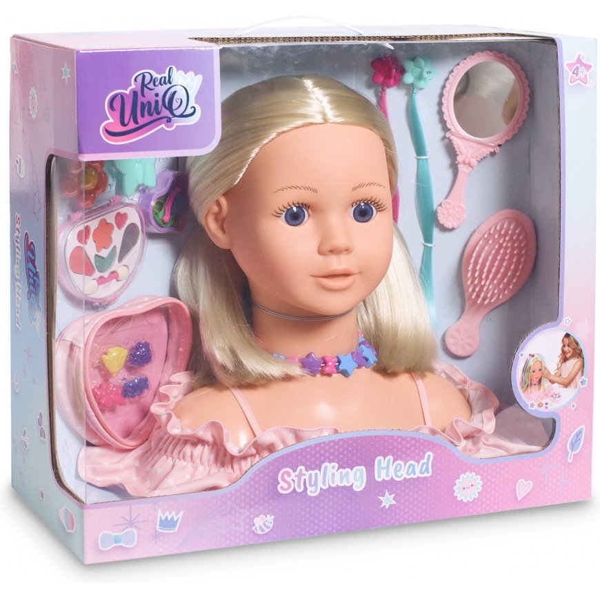 Real UniQ Styling Head - styling head, makeup and hair accessories