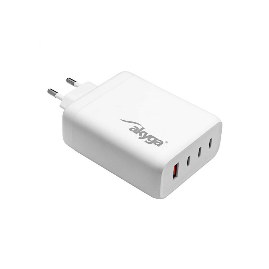 Wall charger Akyga AK-CH-24 140W 3x USB-C + USB-A PD GaN 5-28V | – 2