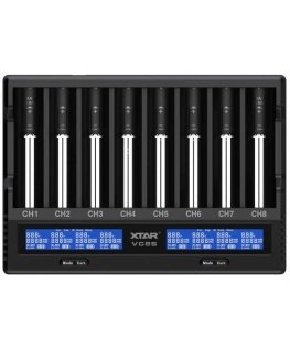 Xtar universal 8 x Li-ion and Ni-MH battery charger with LCD display VC8S