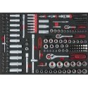 215 dalių įrankių vežimėlis KS TOOLS RACINGline, 7 stalčiai, su priedais