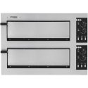 Electric oven Prismafood Piec do pizzy 2-komorowy na 2 pizze śr. 45 cm BASIC 2/50 VETRO 6000 W