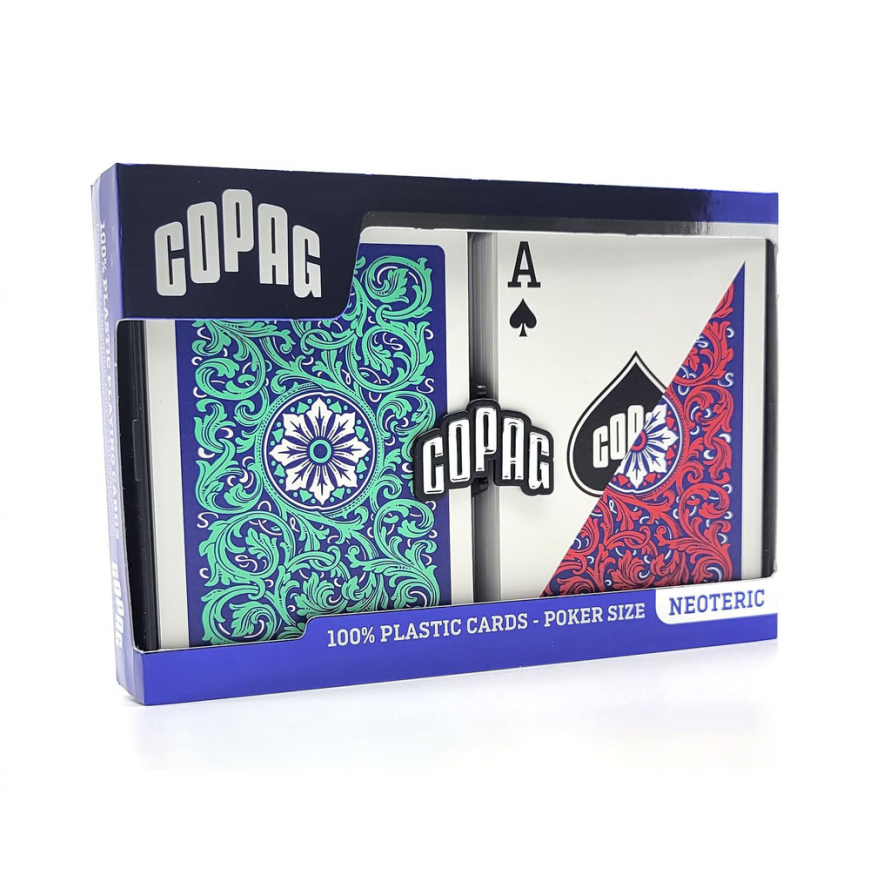 Copag 1546 Neoteric Poker Size Standard Index Žaidimo Kortos Dviguba Kaladė (Raudona Ir Žalia) – 2