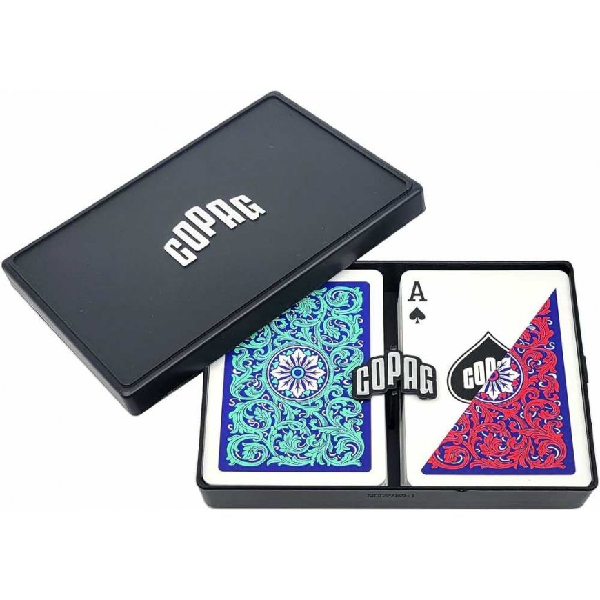 Copag 1546 Neoteric Poker Size Standard Index Playing Cards Double Deck (Red And Green) – 3