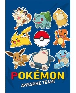 MCU Koc polarowy 100x140 Pokemon blue Faro