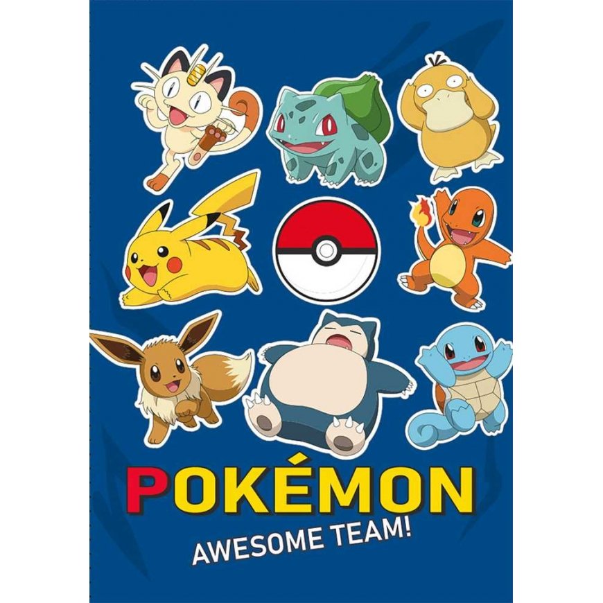 MCU Koc polarowy 100x140 Pokemon blue Faro