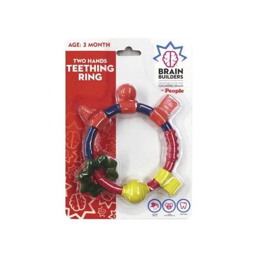 Multi-edged "Brain Builders" chewer "ORBITA" 3 months+ / Two Hands Dangling Ring – 2