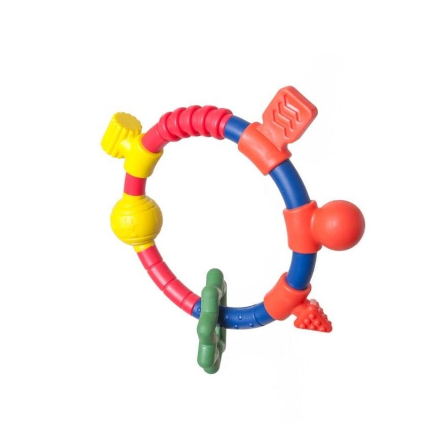 Multi-edged "Brain Builders" chewer "ORBITA" 3 months+ / Two Hands Dangling Ring – 4
