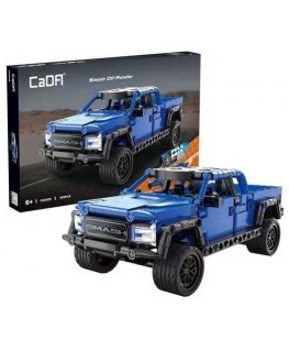 Klocki Konstrukcyjne CaDA Mėlyna samochód Važiuoklė terenowy Smash Off-Roader Pull-back 390 dalys