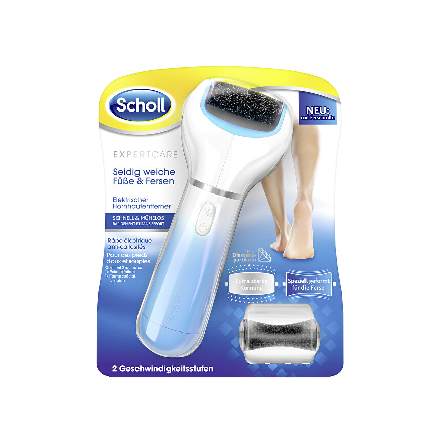 Scholl Velvet Smooth - Electric foot file and medium coarse rotating head – 3