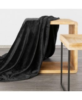 Eurofirany DESIGN 91 CINDY5 Soft and gentle blanket with embossed Christmas tree pattern, 150X200 cm, color: black
