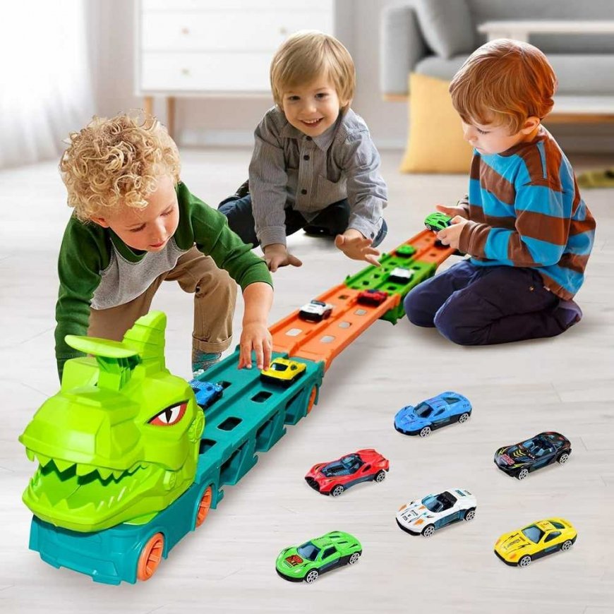 WOOPIE Zabawkowa Truck Dinozaur Tor 2.1 m dla Samochodzików – 4