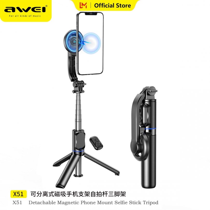 AWEI Selfie Stick X51 czarny|black