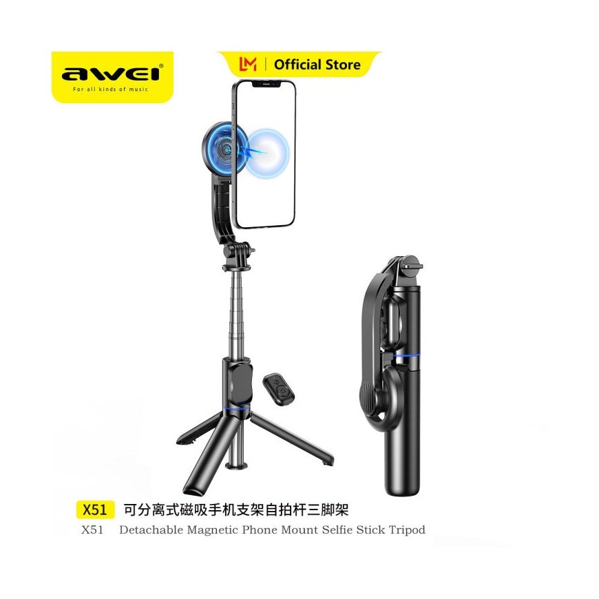 AWEI Selfie Stick X51 czarny|black – 2
